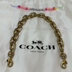 NEW w/o tags - Coach Brass Gold Link Chain Strap *STRAP ONLY, no bag*